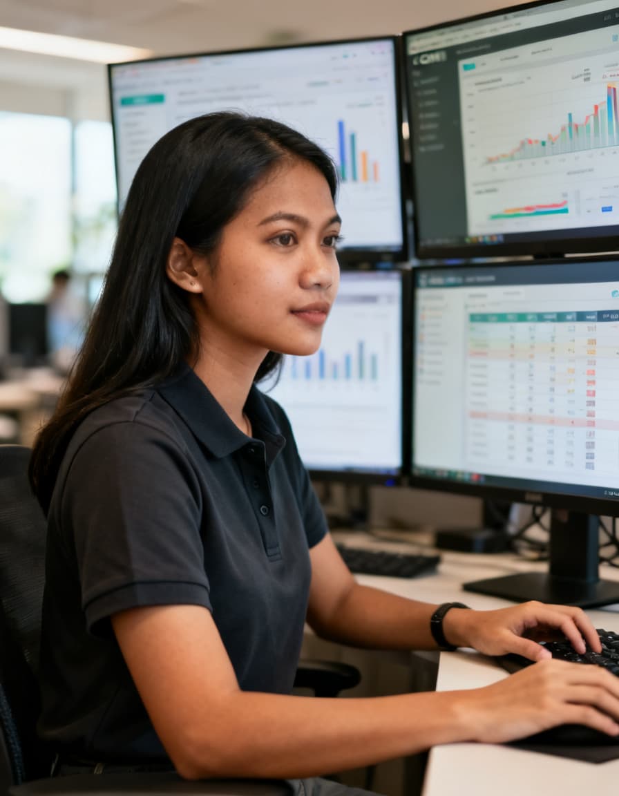 V-Assist Clinic Operations Specialist monitoring performance dashboards