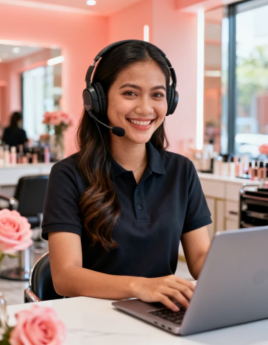 V-Assist operations specialist supporting a hair and beauty salon